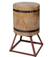 Разрубочная колода дуб H50 cм. D40-49 см. сварная подставка Н30 см.