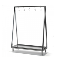 Вешало для мяса ТММ ВТ 1500/800 поддон, 5 крючков (без колес)