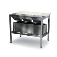 Стол разделочный для мяса с напр. д/ящиков 1500*800*850 полипропилен 35 мм (обвалочно-жиловочный)