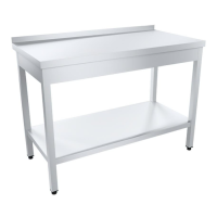 Стол разделочный ПРОФИ НТ с бортом СРОб-10/7П304НТ-М 1000х700х870