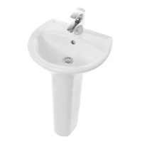 Раковина Sanita Аттика 48, белая (ATC46SAWB01) с пьедесталом и смесителем