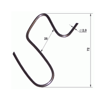 Крючок из нержавеющей стали для вешала трехлучевого. Техтрон