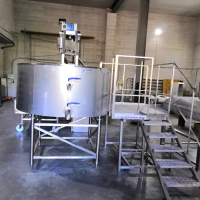 Ванна сыродельная открытого типа  V 1000л (ВДПС, с блоком подготовки горячей воды и площадкой обслуживания, сыроварня Агротех)