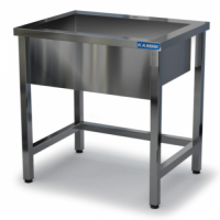 Ванна моечная сварная (котломоечная) 800*450*850 емкость 700*350*300 aisi 430, фартук