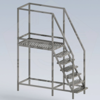 Площадка стационарная одноуровневая КР-ФП1 (1600х800х1400)