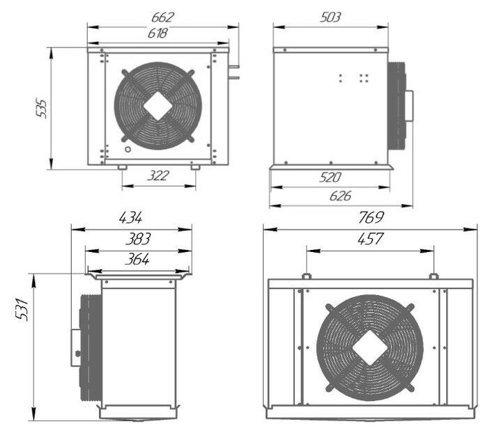 Сплит-система низкотемпературная Intercold LСМ 316  (опция -30° С, 12-15 м3)