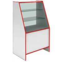 Прилавок-витрина демонстрационный S 6090 V STEP (кромка красная)