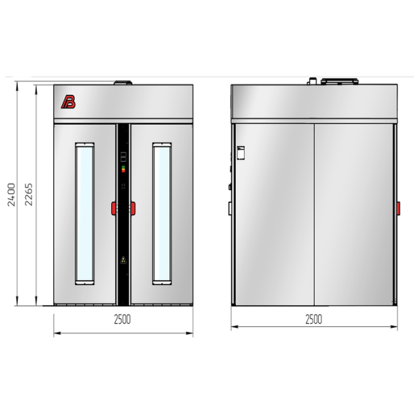 Шкаф расстойный электрический проходной «Бриз-344П»