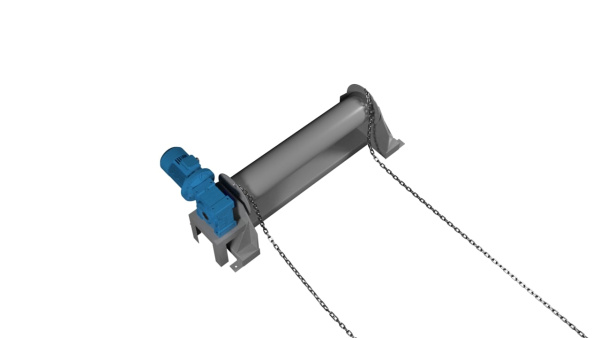 Шкуросъемный барабан с мотор-редуктором
