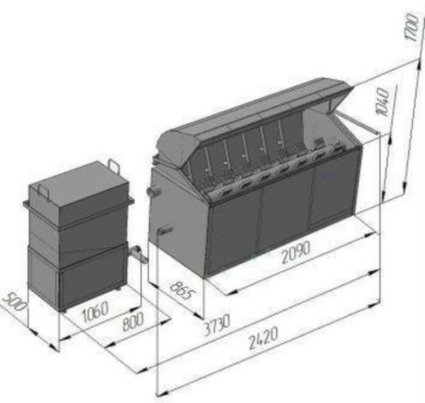 Шпарчан В2-ФЧС-1 (чан шпарильный со скребмашиной)