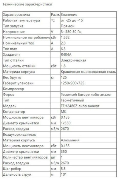 Сплит-система низкотемпературная Intercold LСМ 316  (опция -30° С, 12-15 м3)