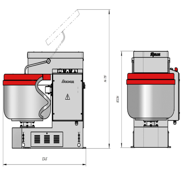 Тестомесильная машина со стационарной дежой «Прима-160Н»