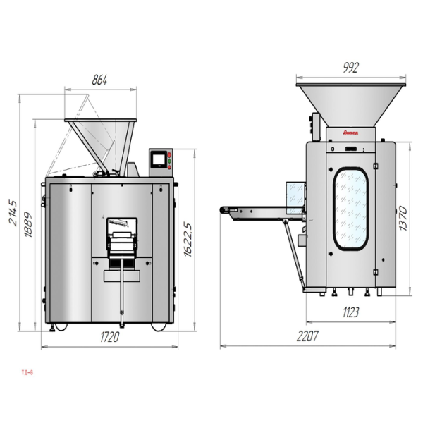 Тестоделитель «Восход-ТД-6»