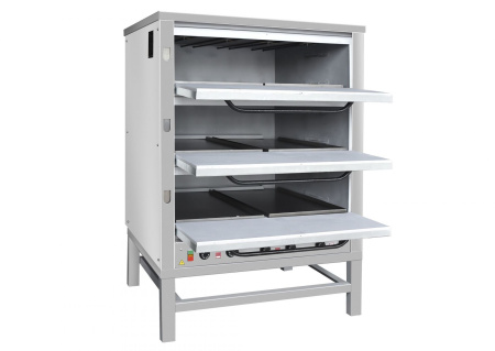 Хлебопекарная ярусная печь ХПЭ-500 (нержавеющая в обрешетке)