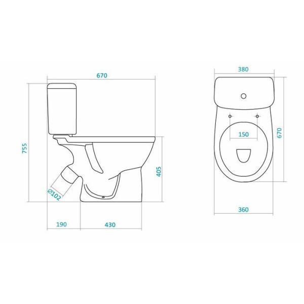 Унитаз напольный Santek Бореаль