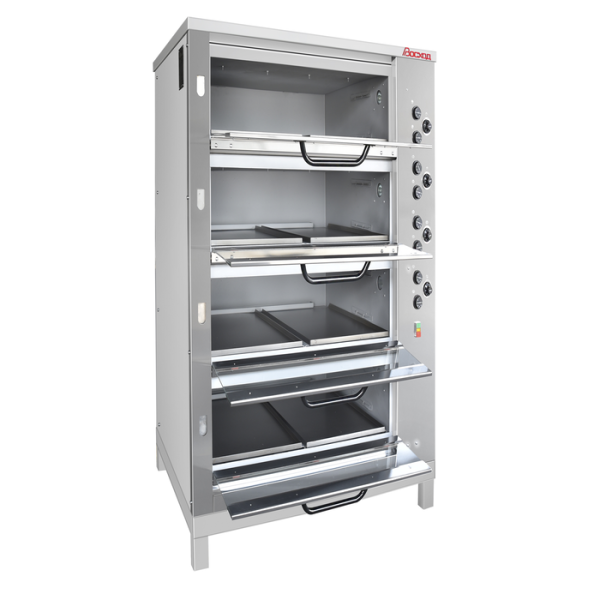 Хлебопекарная ярусная печь ХПЭ-750/4С (обрешетка, стеклянные дверки)