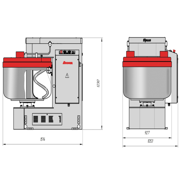 Тестомесильная машина со стационарной дежой «Прима-300Н»